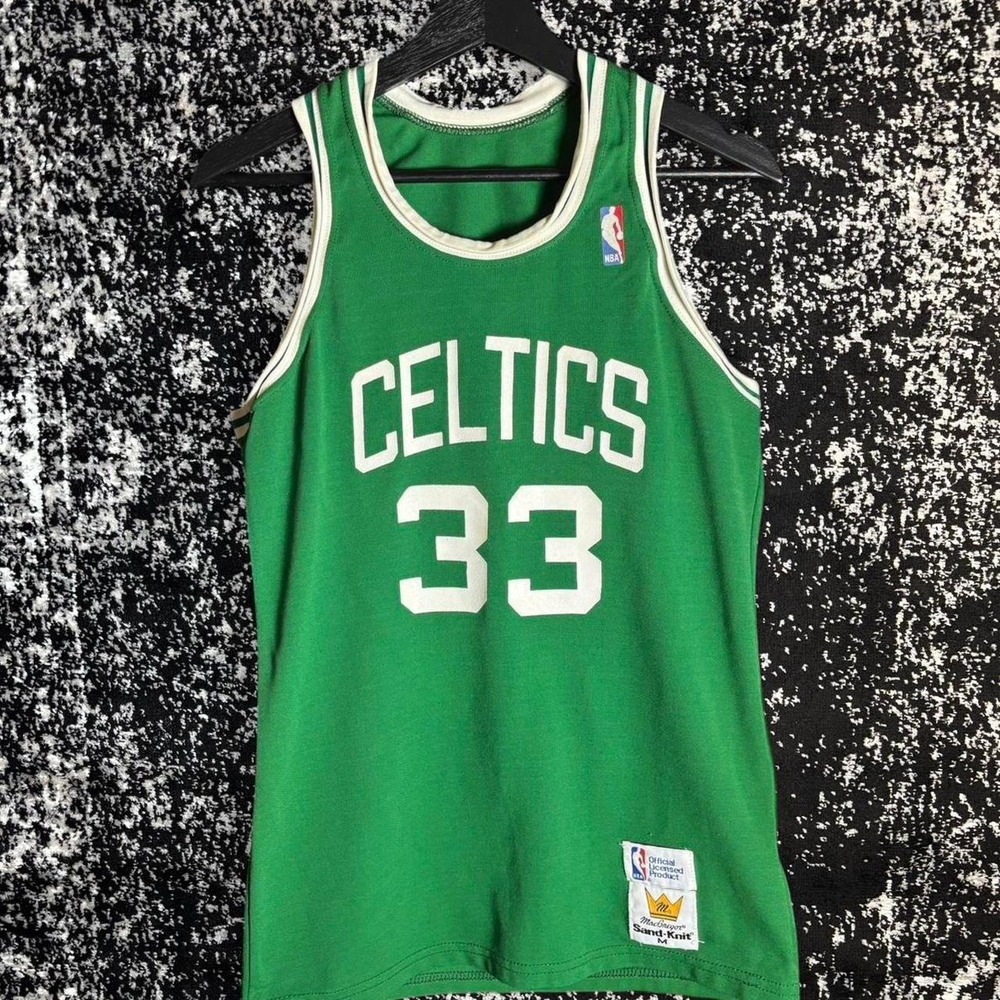 Vintage 80s Larry Bird Boston Celtics MacGregor Sand Knit Authentic Jersey